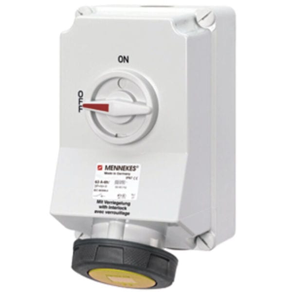 MENNEKES - Cee-Wandsteckdose 63A 3P110V 4H IP67