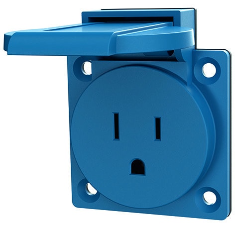 MENNEKES - Anbausteckdose Blau 15A 125V IP44 Nema-Norm f. Usa+Kanada