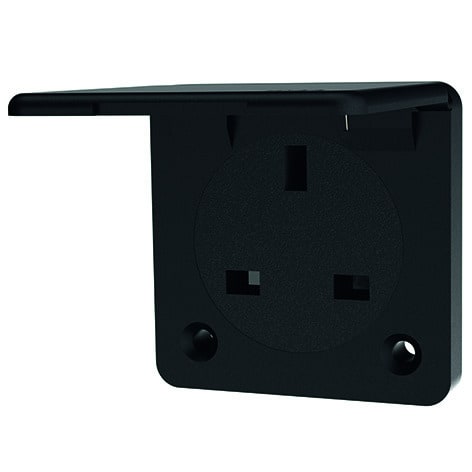 MENNEKES - Anbausteckdose Schwarz 13A 230V IP44 System Gb