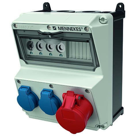 MENNEKES - Steckdosen-Kombi Amaxx 2 2xSSTD, 1X16/5, IP44 + Abs.