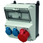 MENNEKES - Steckdosen-Kombi AMAXX 2 2xSSTD, 1x16/5, IP44 + Abs.
