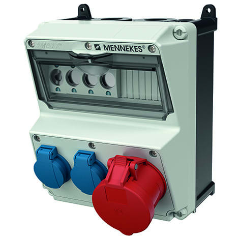 MENNEKES - Steckdosen-Kombi Amaxx 2 2xSSTD, 1X32/5, IP44 + Abs. Neozed