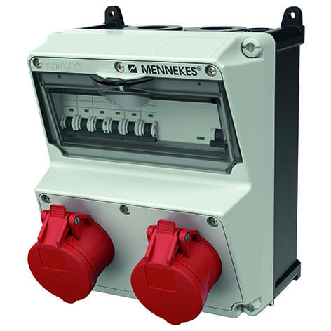 MENNEKES - Steckdosen-Kombi Amaxx 2 2X16/5, IP44, + Abs.