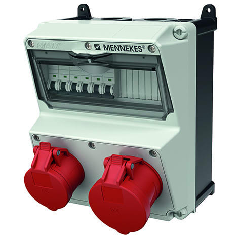 MENNEKES - Steckdosen-Kombi Amaxx 2 1X16/5, 1X32/5, IP44, +,Abs.