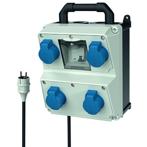 MENNEKES - Steckdosen-Kombi AMAXX 2 tragb. 4xSSTD, IP44, + Abs.