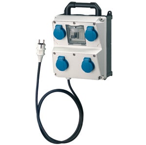 MENNEKES - Steckdosen-Kombi AMAXX 2 tragb. 4xSSTD, IP44, + Abs.