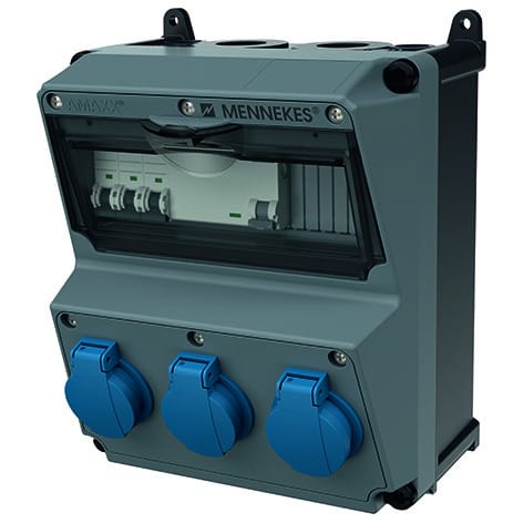 MENNEKES - Steckdosen-Kombi Amaxx 2 Amelan 3xSSTD, IP44, + Abs.