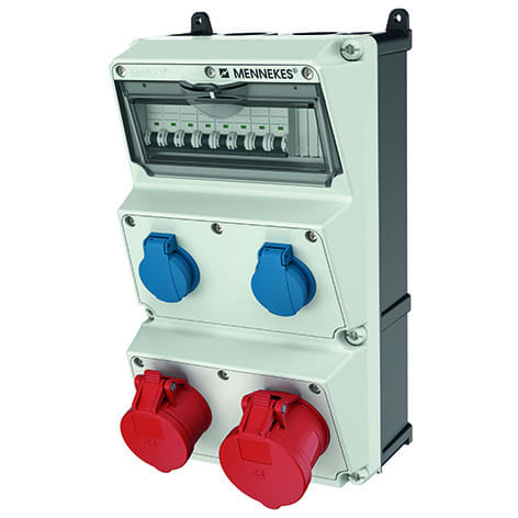 MENNEKES - Steckdosen-Kombi AMAXX 3 2xSSTD, 1x16/5, 1x32/5, IP44, + Abs.