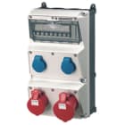 MENNEKES - Steckdosen-Kombi AMAXX 3 2xSSTD, 1x16/5, 1x32/5, IP44, + Abs.