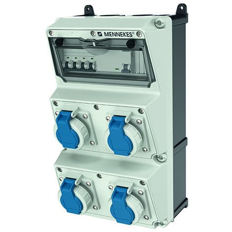 MENNEKES - Steckdosen-Kombi Amaxx 3 4xSSTD IP67 + Abs.