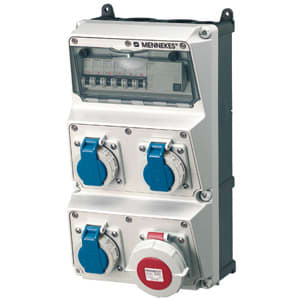 MENNEKES - Steckdosen-Kombi Amaxx 3 3xSSTD 1X16/5 IP67 + Abs.