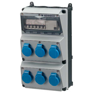 MENNEKES - Steckdosen-Kombi Amaxx 3 Amelan 6xSSTD, IP44, + Abs.