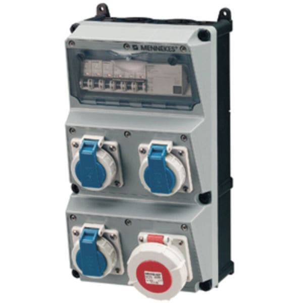 MENNEKES - Steckdosen-Kombi Amaxx 3 Amelan 3xSSTD, 1X16/5, IP67, + Abs.