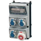 MENNEKES - Steckdosen-Kombi Amaxx 3 Amelan 3xSSTD, 1X16/5, IP67, + Abs.