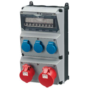 MENNEKES - Steckdosen-Kombi AMAXX 3 Amelan 3xSSTD, 1x16/5, 1x32/5, IP44, + Abs.