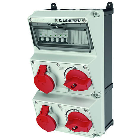 MENNEKES - Steckdosen-Kombi Amaxx 3 2X16/5, IP44, + Abs., Abschaltbar