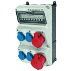MENNEKES - Steckdosen-Kombi AMAXX 3 4xSSTD, 1x16/5, 1x32/5, IP44, + Abs.