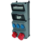 MENNEKES - Steckdosen-Kombi AMAXX 4 Amelan 3xSSTD, 1x16/5, 1x32/5 + Abs.
