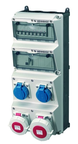 MENNEKES - Steckdosen-Kombi Amaxx 4 2xSSTD 1X16/5 1X32/5 IP67 + Abs.