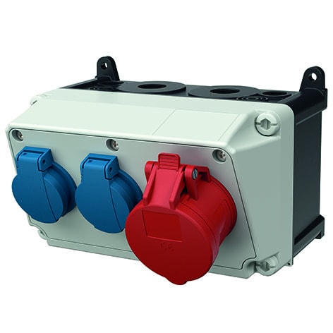 MENNEKES - Steckdosen-Kombi Amaxx 1 2xSSTD 1X16/5 IP44