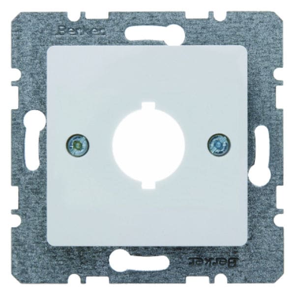 BERKER - S.1/B.x Zentralplatte für Melde- und Befehlsgerät 18,8mm, polarweiß m./s.