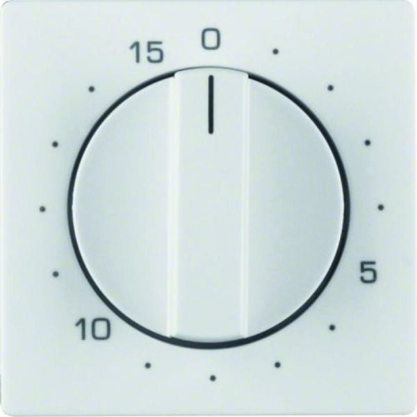 BERKER - Q.x Zentralstück für 15 Min. Zeitschaltuhr polarweiß samt