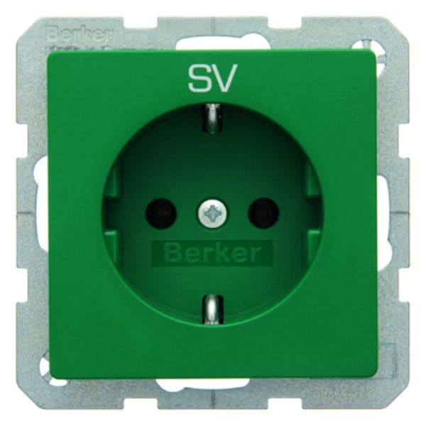 BERKER - Q.x SSD mit Aufdruck SV, grün samt