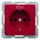 BERKER - Q.x SSD mit Aufdruck EDV, rot samt