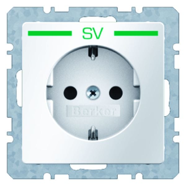 BERKER - Q.x SSD mit Aufdruck SV in grün polarweiß samt