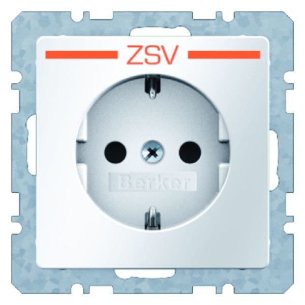 BERKER - Q.x SSD mit Aufdruck ZSV in orange, polarweiß samt