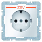 BERKER - Q.x SSD mit Aufdruck ZSV in orange, polarweiß samt