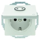 BERKER - Q.x SSD mit abtastbarem Symbol Steckdose und Klappdeckel polarw. samt