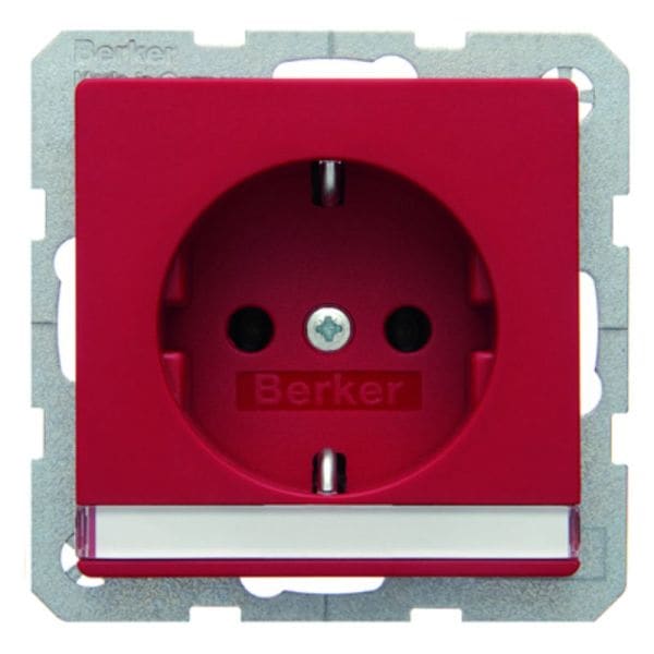 BERKER - Q.x SSD mit Schriftleiste, rot samt