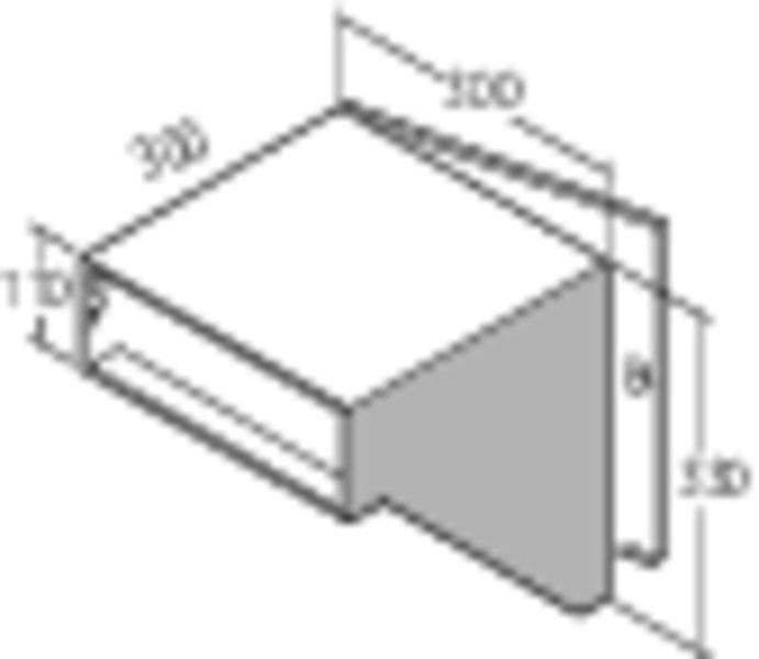 RENZ - Großraumkasten f.1tlg.Frontplatten 300mm tief,Entnahmetür RAL9007
