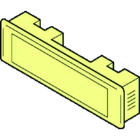 RENZ - Kombitaster Lira, grau 75x22mm Abdeckung glasklar mit Namensschild