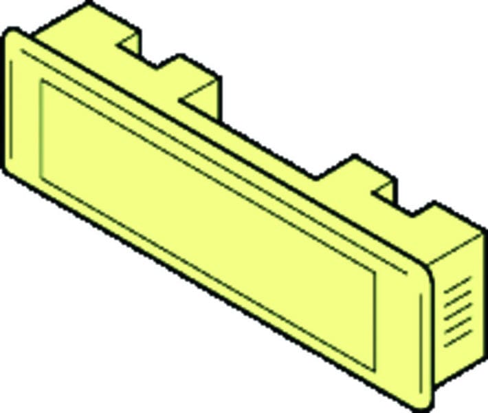 RENZ - Kombitaster Lira, weiß 75x22mm Abdeckung glasklar mit Namensschild