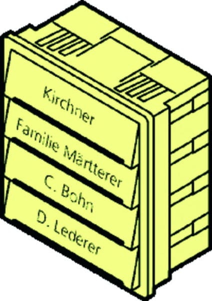 RENZ - Tastenmodul weiß mit 4 Klingeltaster