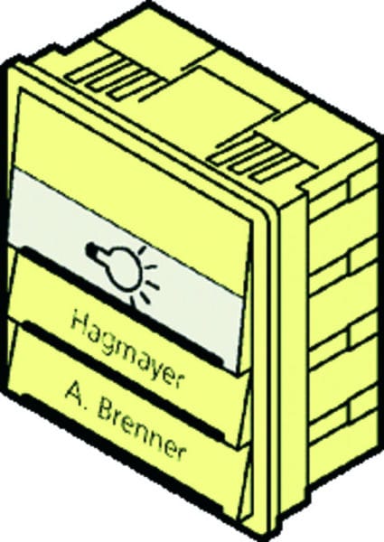 RENZ - Tastenmodul grau mit 1 Lichttaster, 2 Klingeltaster