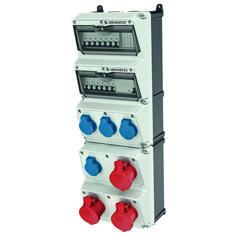 MENNEKES - Steckdosen-Kombi Amaxx 5 4xSSTD 3X16/5 IP44 + Abs.