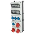 MENNEKES - Steckdosen-Kombi Amaxx 5 4xSSTD 3X16/5 IP44 + Abs.