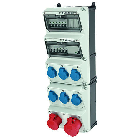 MENNEKES - Steckdosen-Kombi Amaxx 5 6xSSTD 1X16/5 1X32/5 IP44 + Abs.