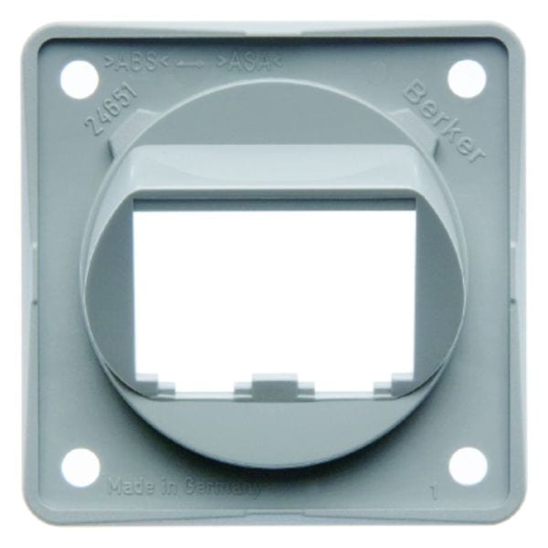BERKER - INTEGRO Tragplatte für BTR-/ E-DAT-Module, grau glänzend