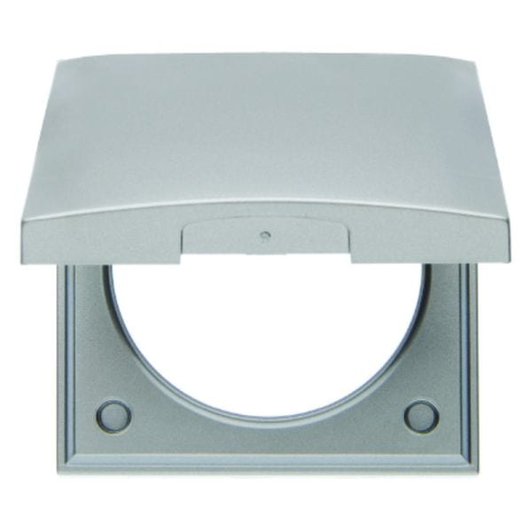 BERKER - INTEGRO FLOW/PURE Rahmen 1fach mit Klappdeckel Edelstahl lackiert