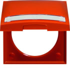 BERKER - INTEGRO Flow Rahmen 1fach mit Klappdeckel & Schriftfeld, orange glänz.