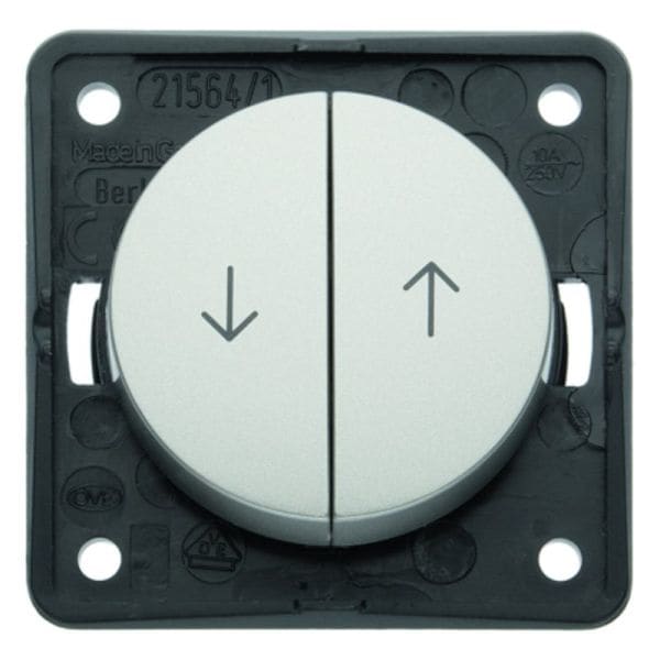 BERKER - INTEGRO Flow/Pure Jalousietaster Edelstahl lackiert