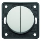 BERKER - INTEGRO Flow/Pure Doppeltaster Edelstahl lackiert