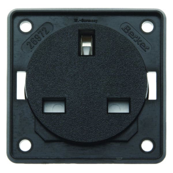 BERKER - INTEGRO STD British Standard mit Schutzkontakt, schwarz matt