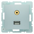BERKER - S.1/B.x Steckdose für USB und Audio 3,5 mm alu matt