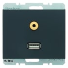 BERKER - K.1 USB/3,5 mm Audio Steckdose anthrazit matt