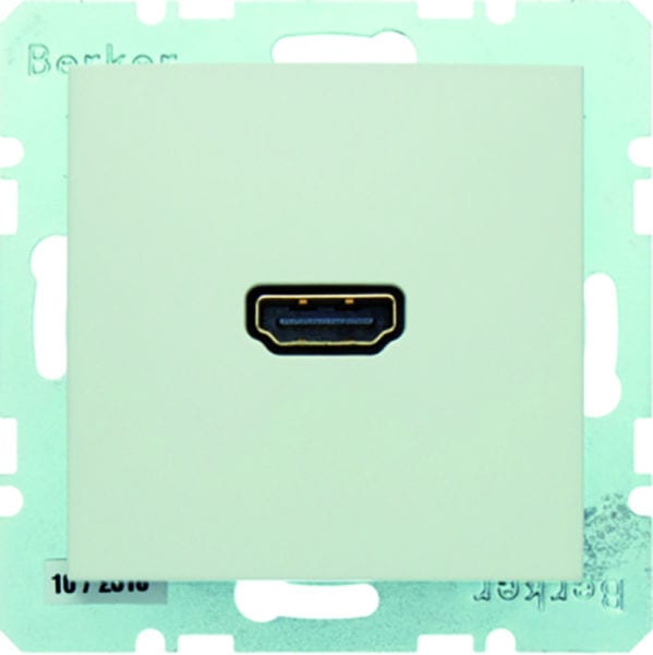 BERKER - S.1 Steckdose HDMI weiß glänzend